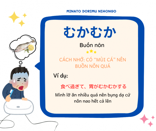 Buồn nôn tiếng Nhật là gì