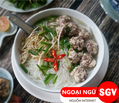 Bún mọc tiếng Anh là gì