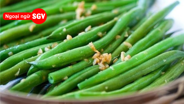 Đậu que xào trong tiếng Trung là gì