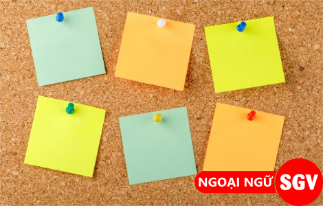 Giấy note tiếng Anh là gì